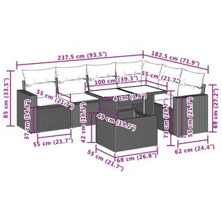 VidaXL Garten sofagarnitur poly-rattan  