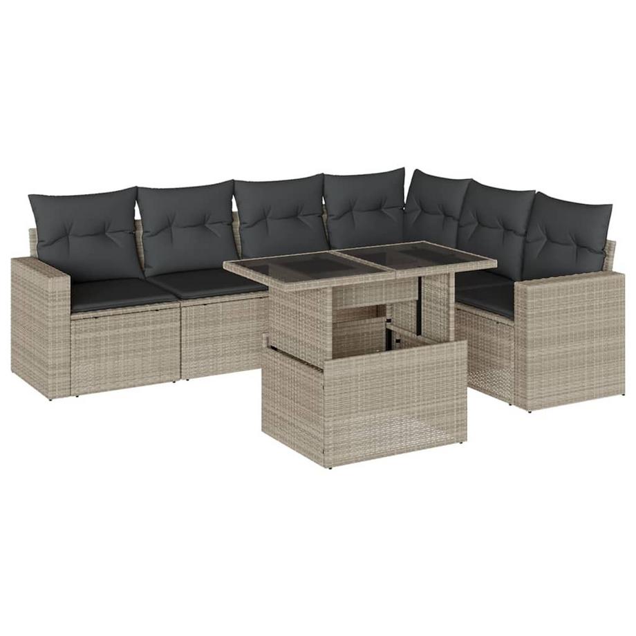 set divano da giardino Polirattan
