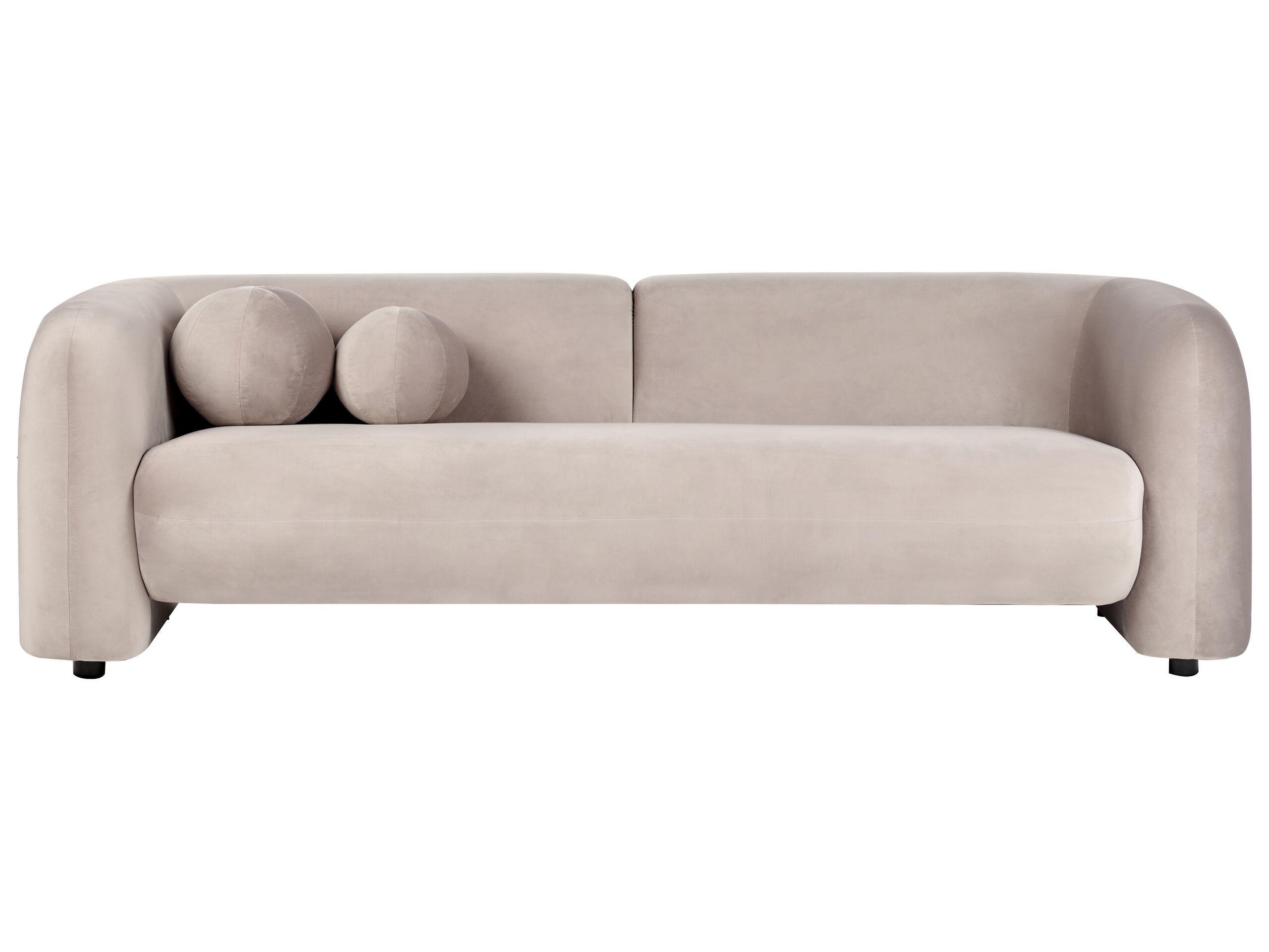 Image of 3 Sitzer Sofa aus Samtstoff Glamourös LEIREN 3 Sitzer Sofa aus Samtstoff Glamourös LEIREN