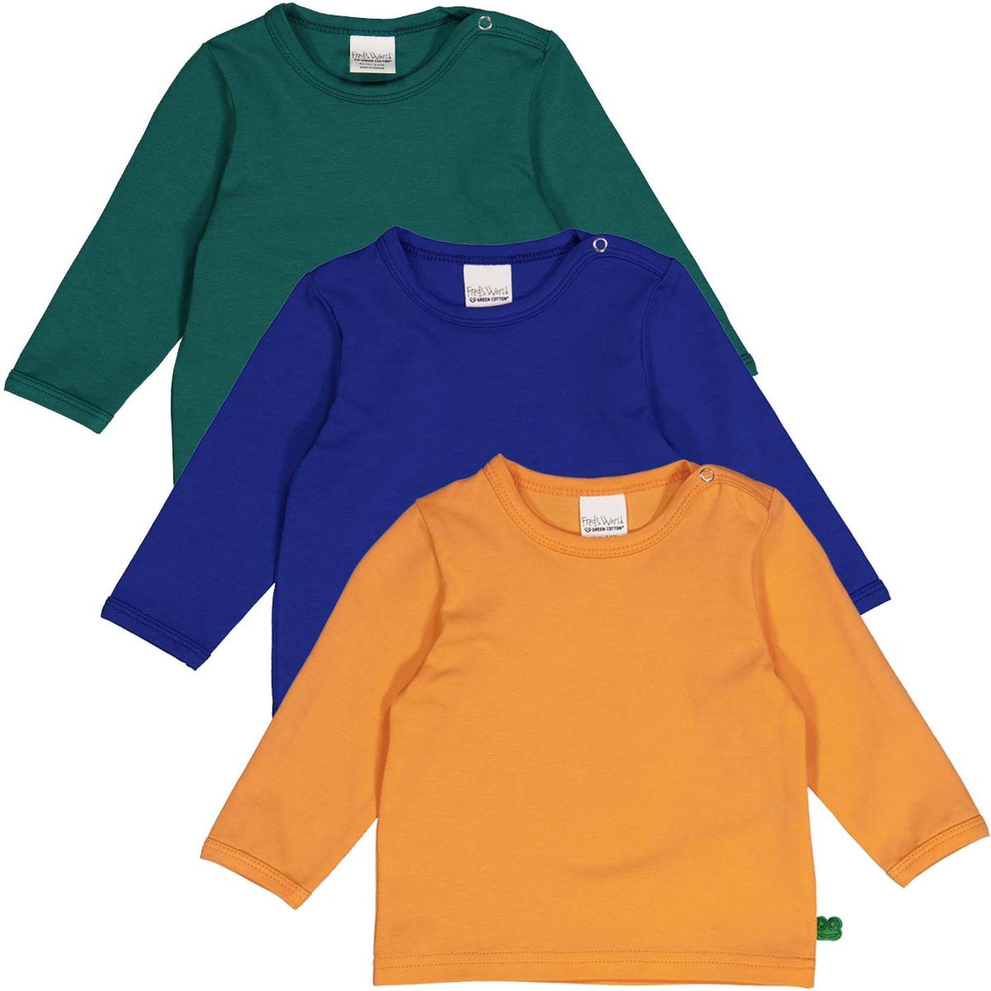 Fred`s World by Green Cotton  Babylangarmshirt 3er-Pack 