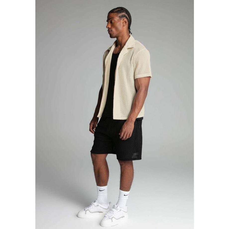 Sik Silk Textured Resort Kurzarmhemd  