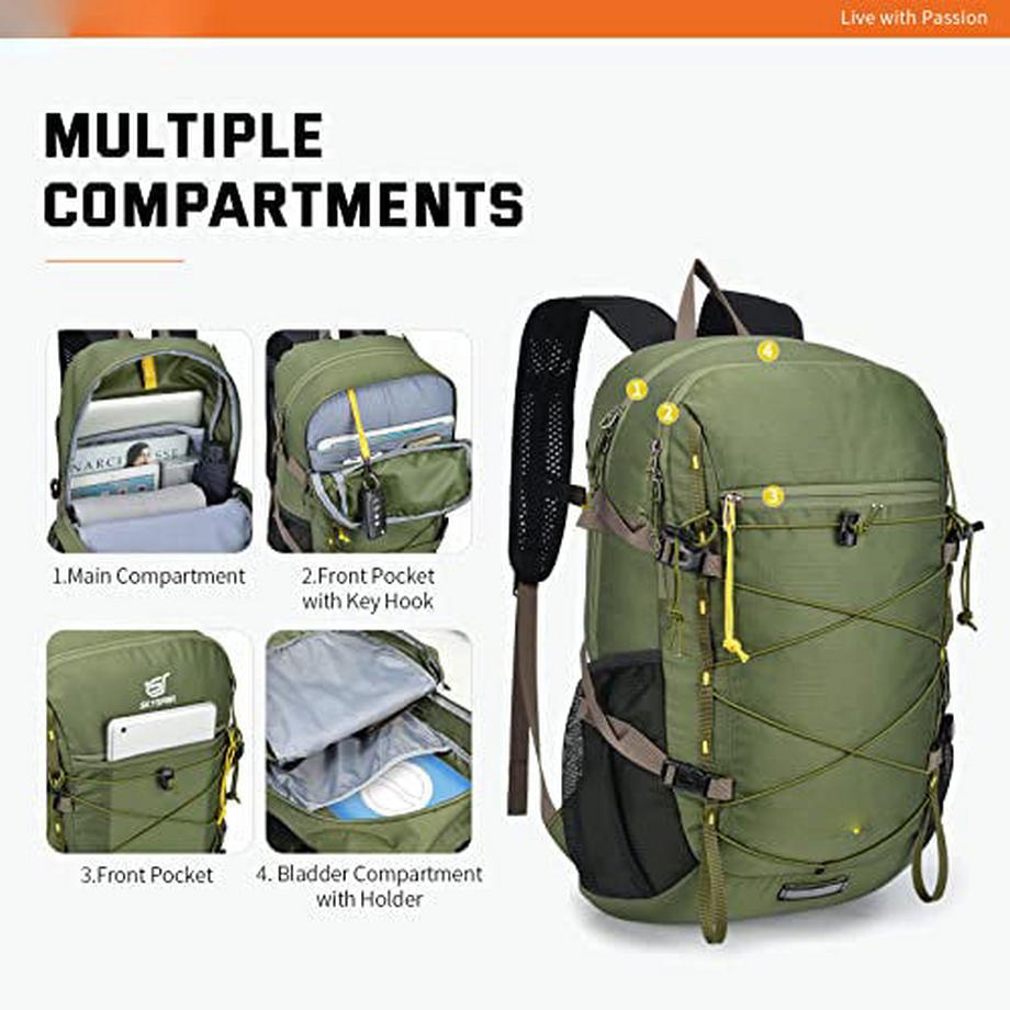 Only-bags.store Faltbarer Ultraleichter Packbarer Wasserdichter Wanderrucksack Reiserucksack  