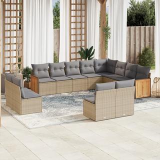 VidaXL set divano da giardino Polirattan  