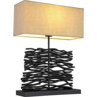 mutoni light Lampe de table Jamie bois noir 1xE27  