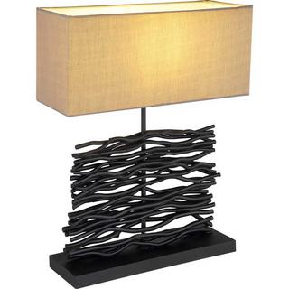mutoni light Lampe de table Jamie bois noir 1xE27  