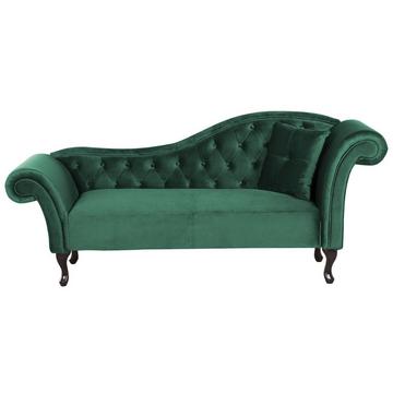 Chaise longue côté droit en Velours Glamour LATTES