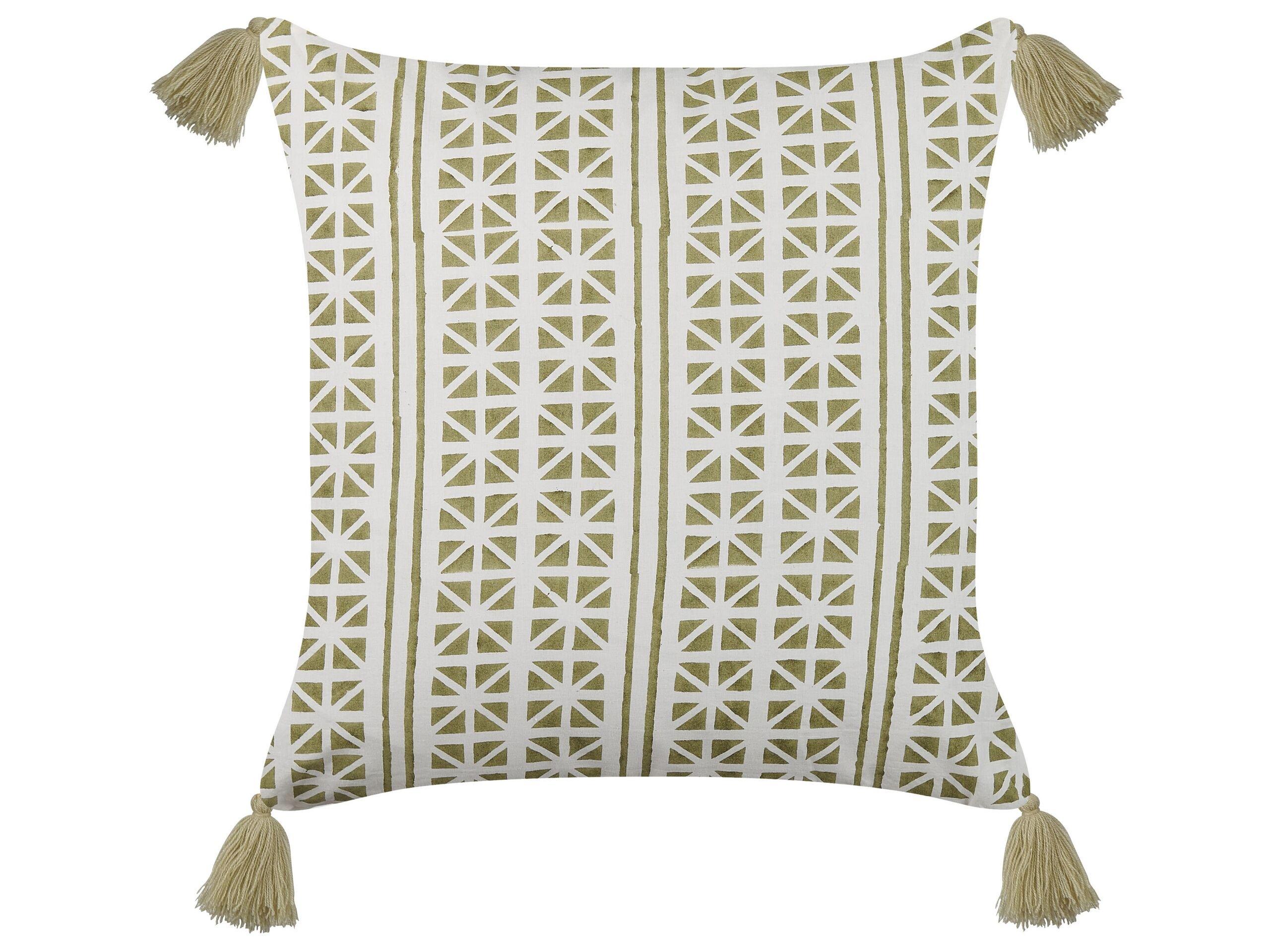 Beliani Cuscino decorativo en Cotone Boho SYRINGA  