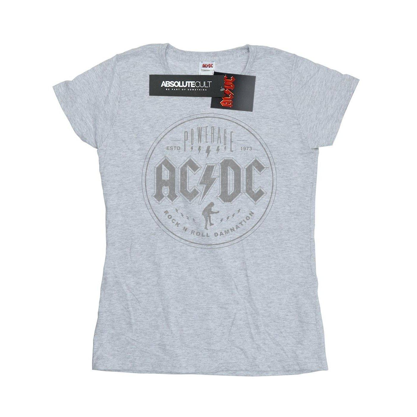 Image of Acdc Rock N Roll Damnation Black Tshirt Damen Grau XL