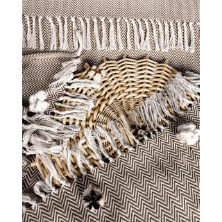 Alopini Coperta in Cotone Premium con Frange  