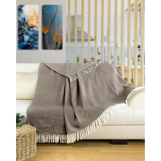 Alopini Coperta in Cotone Premium con Frange  