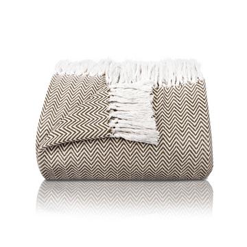 Premium Tagesdecke mit Fransen - Baumwolldecke als Bettüberwurf, Couchüberwurf