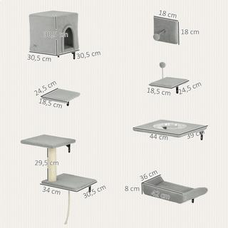 PawHut  Kletterwand Set 