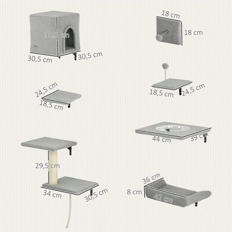 PawHut  Kletterwand Set 