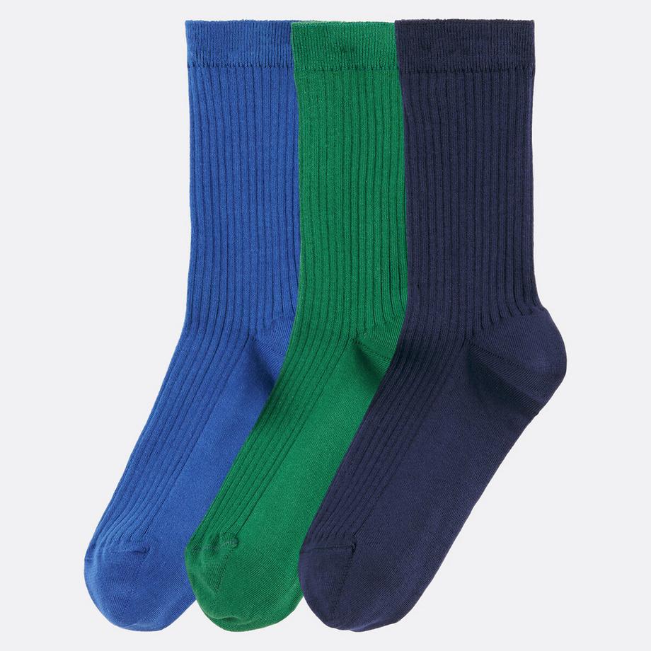 La Redoute Collections Lot de 3 paires de chaussettes côtelées  