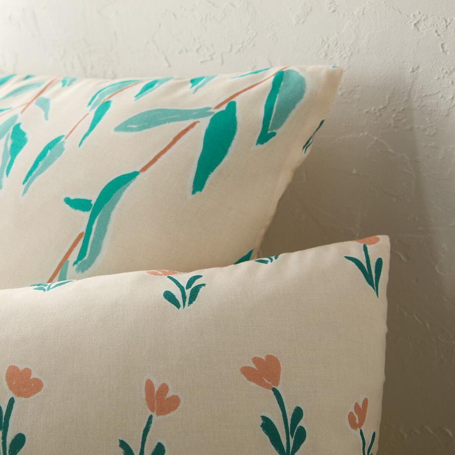 La Redoute Intérieurs Housse de couette Anis 50% coton recyclé  