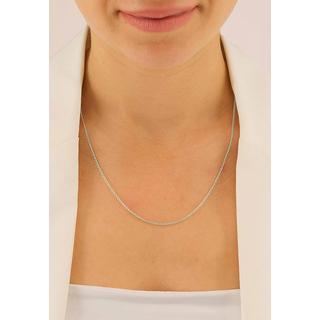 MUAU Schmuck  Collier forçat ronde en or blanc 750, 1,5mm, 42cm 