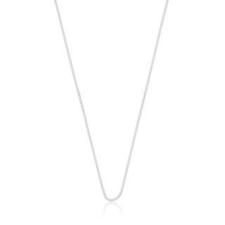 MUAU Schmuck  Collier forçat ronde en or blanc 750, 1,5mm, 42cm 