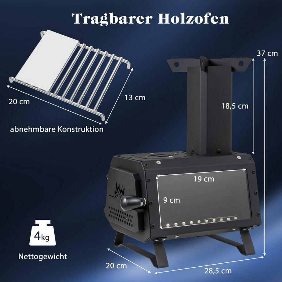 Northix  Holzofen für den Außenbereich, Dual Cooking 