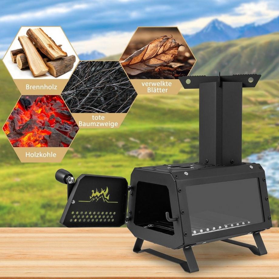Northix  Holzofen für den Außenbereich, Dual Cooking 