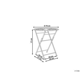 Beliani Table de jardin en Métal Rétro SCAFA  