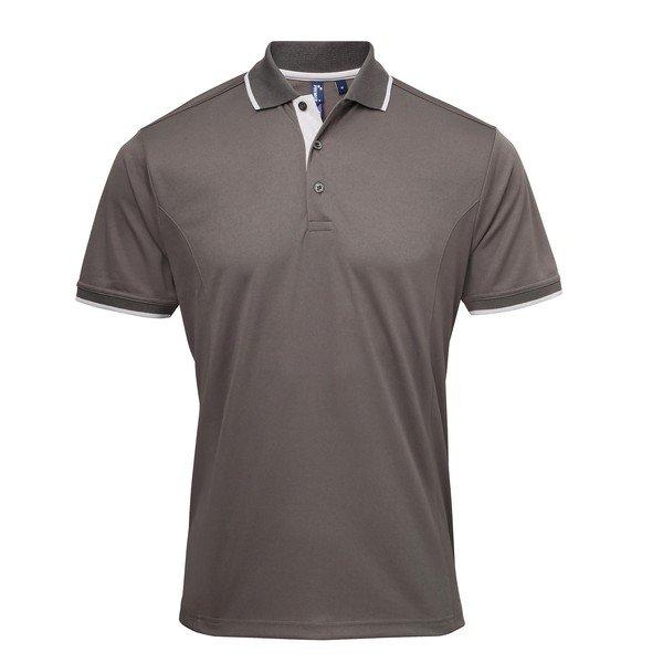 PREMIER  Kontrast Coolchecker Polo Shirt 