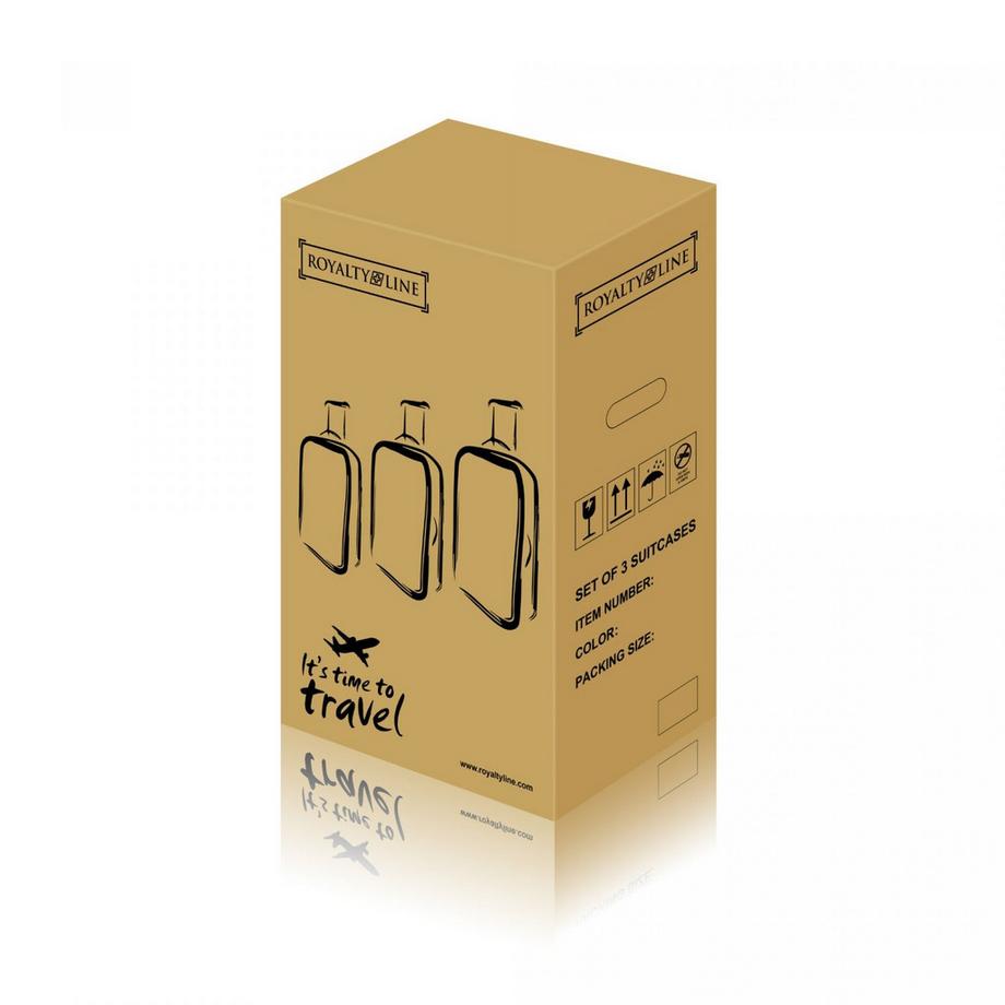 Royalty Line  Set aus 3 Koffern - Silber 