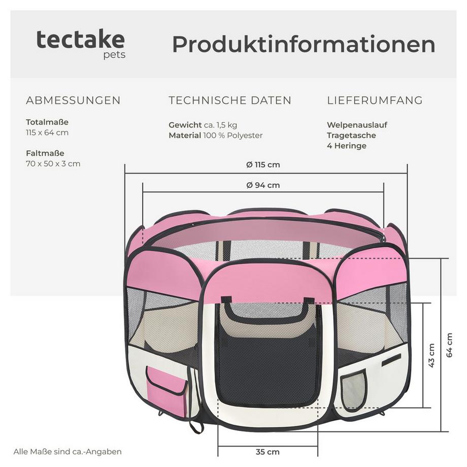 Tectake  Parc à chiots 