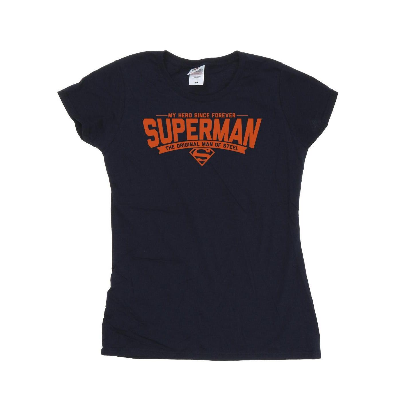 Image of Superman Hero Dad Tshirt Damen Marine XL