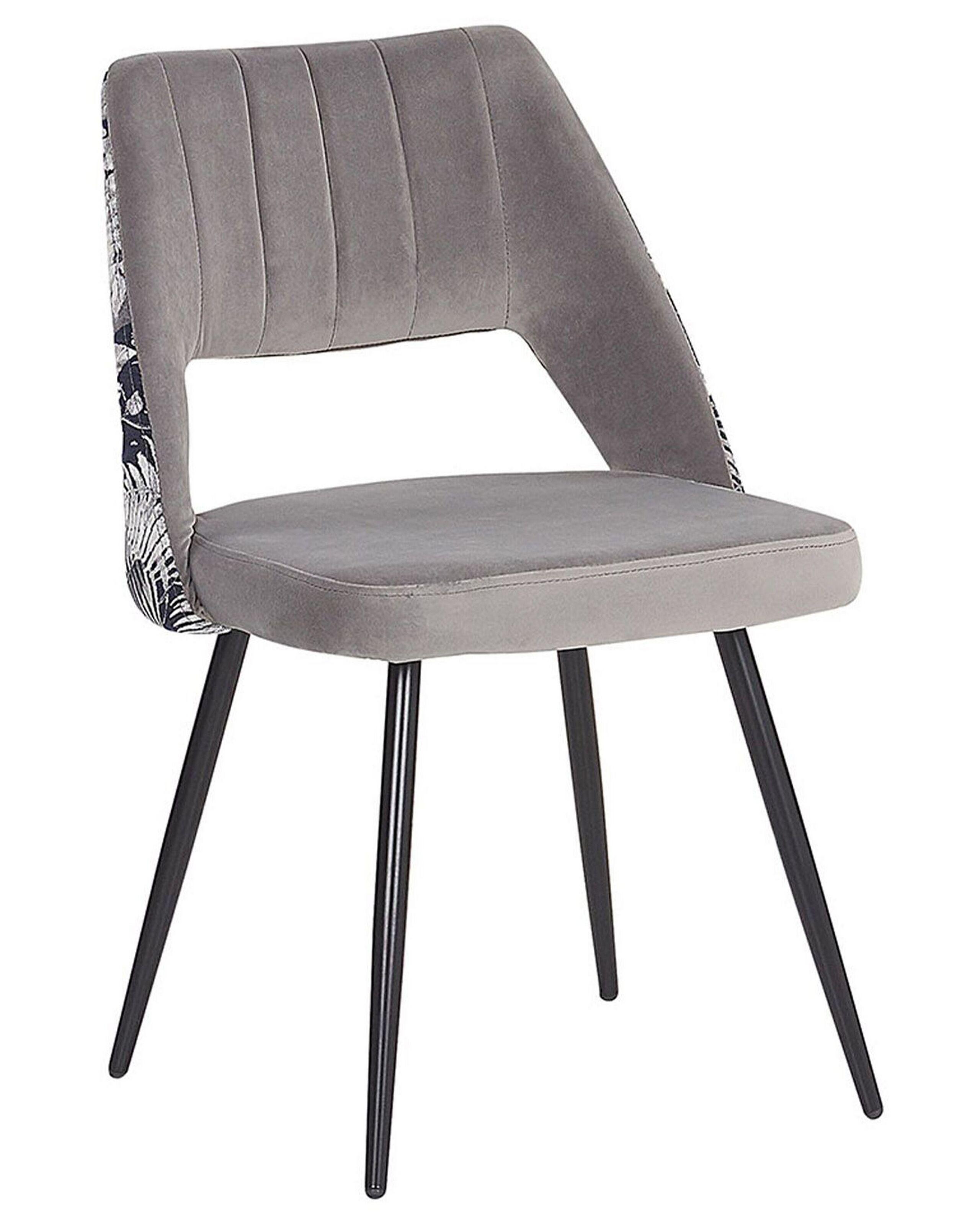 Beliani Chaise de salle à manger en Velours Moderne ANSLEY  