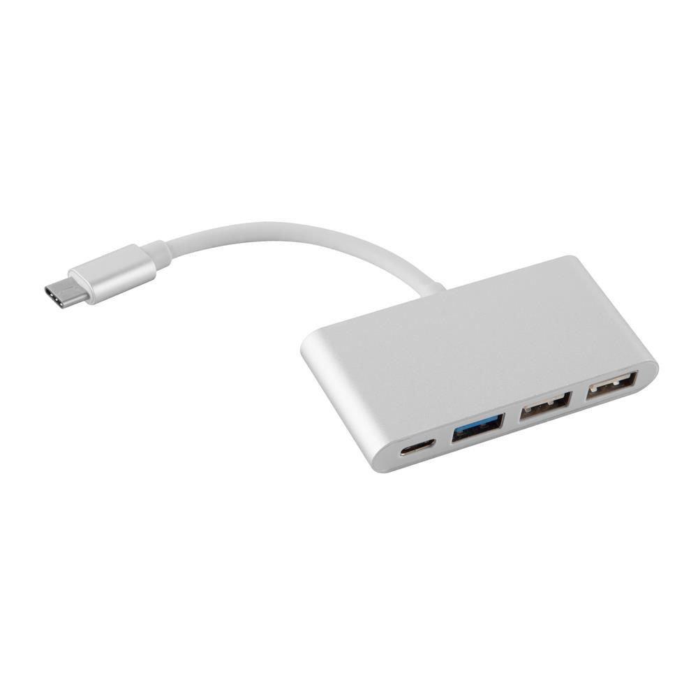 Concentrateur USB-C 4 Ports USB-A (USB 3.0 SuperSpeed 5Gbps) -  Concentrateur de Charge Portable USB-C vers USB-A BC 1.2 avec Adaptateur  Secteur
