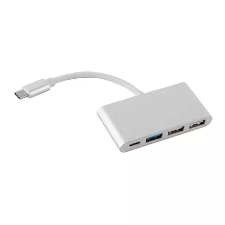 Cadorabo 4-Port USB Multischnittstelle Plug & Play mit USB-C