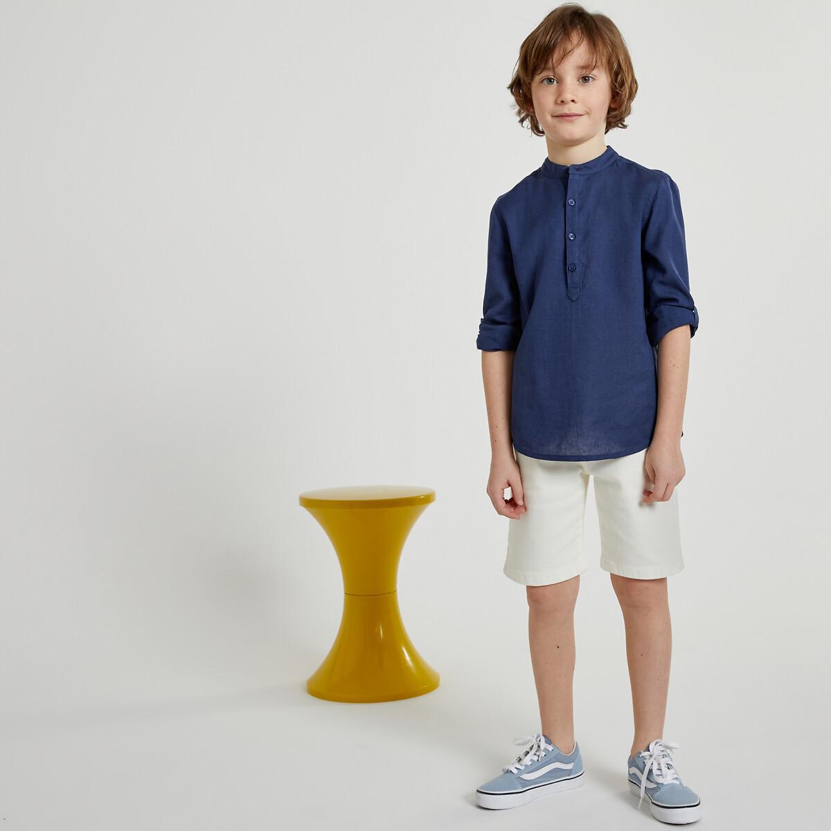 Image of Bluse Mit Henley-ausschnitt Jungen Blau 5-6A