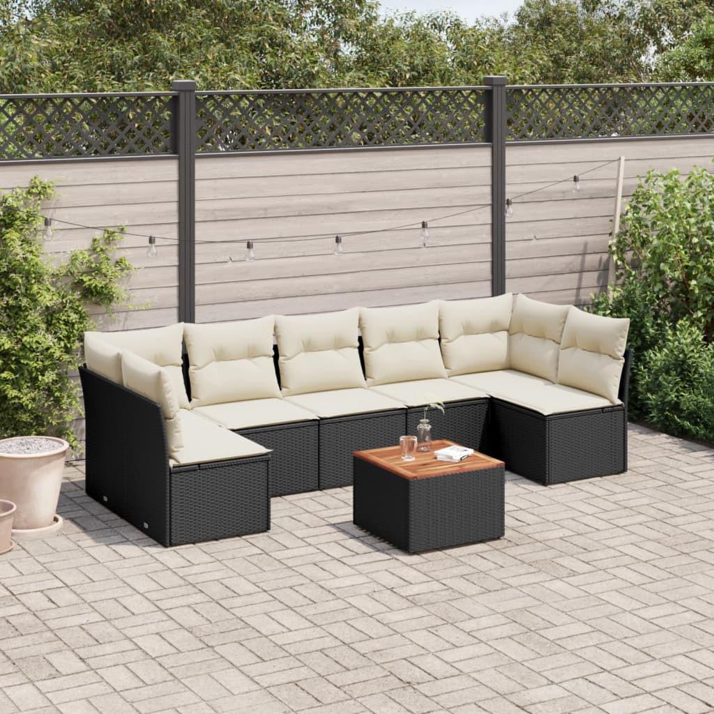 VidaXL set divano da giardino Polirattan  