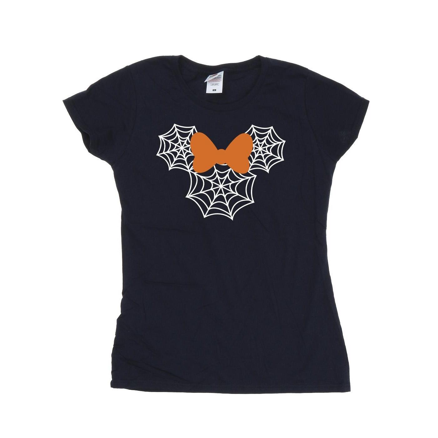 Image of Minnie Mouse Spider Web Head Tshirt Damen Marine XL