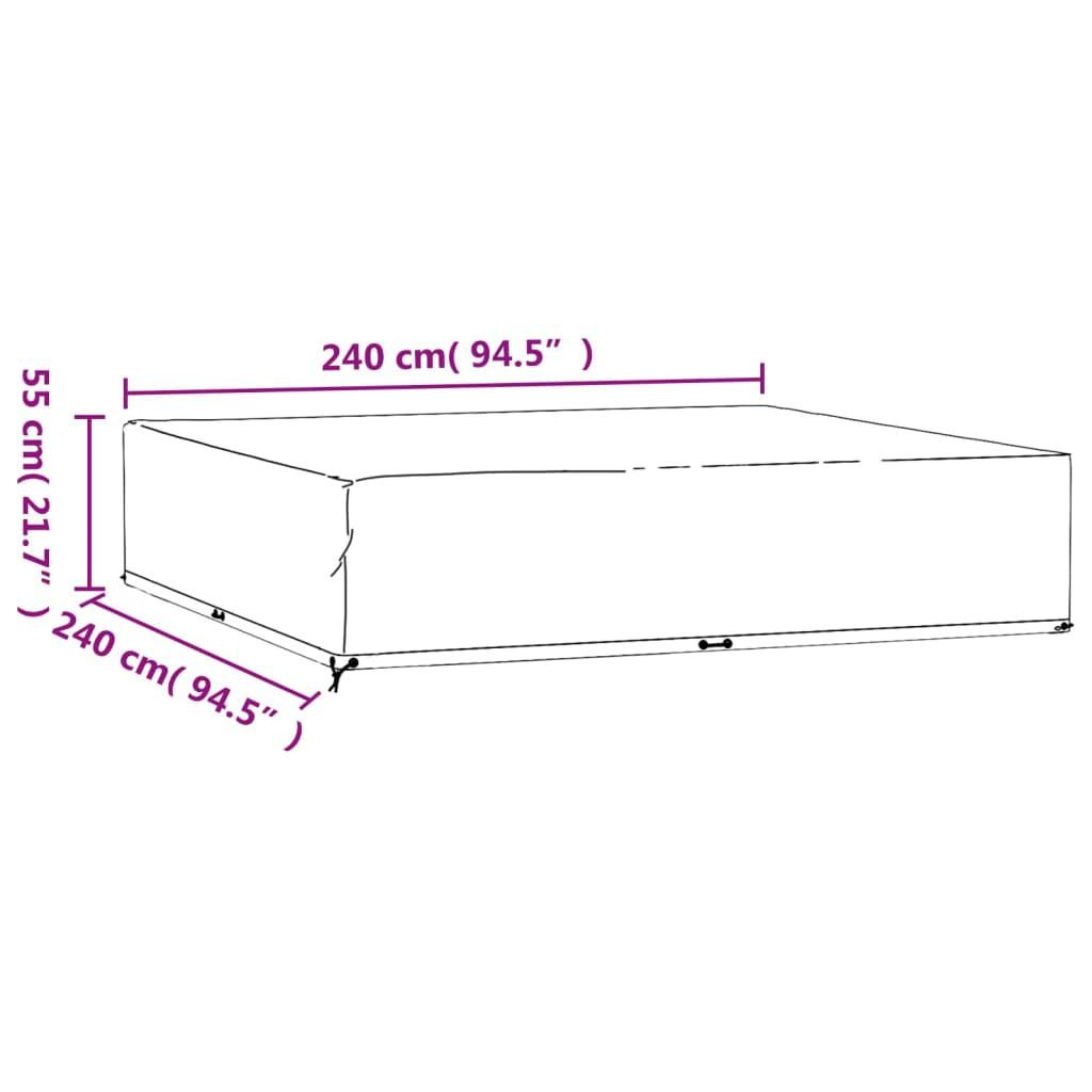 VidaXL Housse de mobilier de jardin polyéthylène  