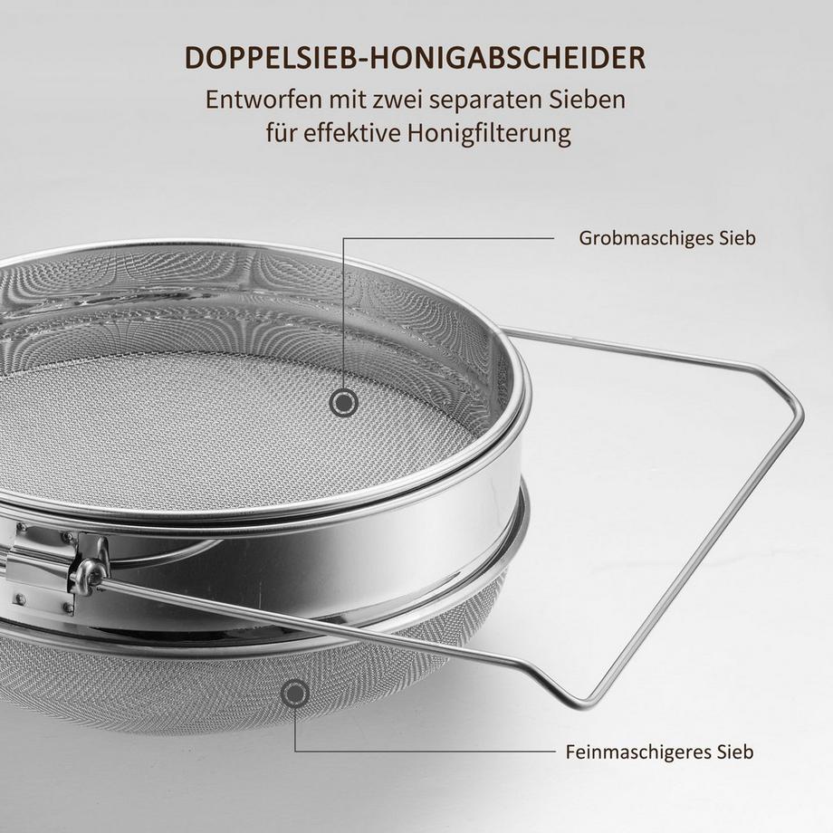 Northio  Imkerei-Werkzeugset 7-Teiliges Bienenzucht-Kit Mit Smoker, Stockmeißel, Bienenzuchtbürste, Starter Kit, Rostfrei 