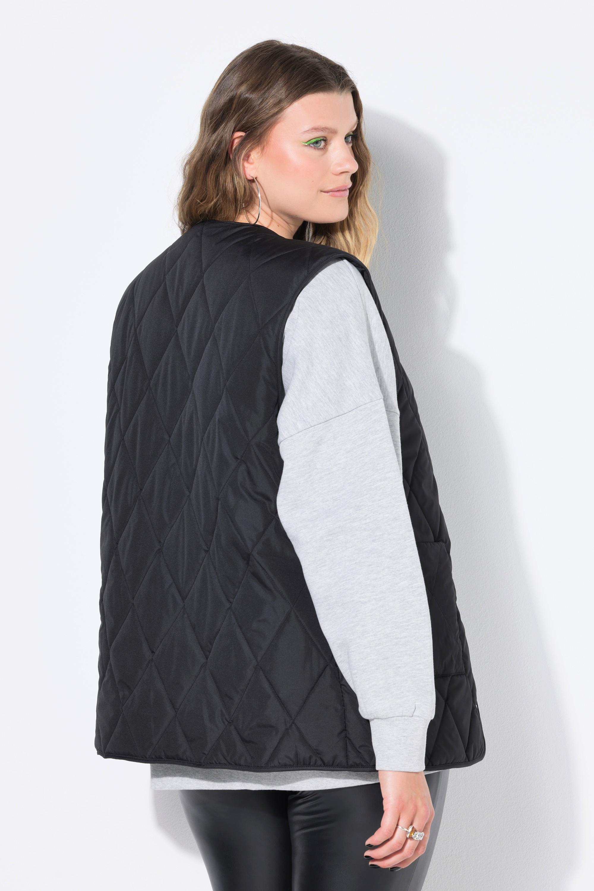 Studio Untold Leichte Steppweste Oversize Shape Druckknöpfe  