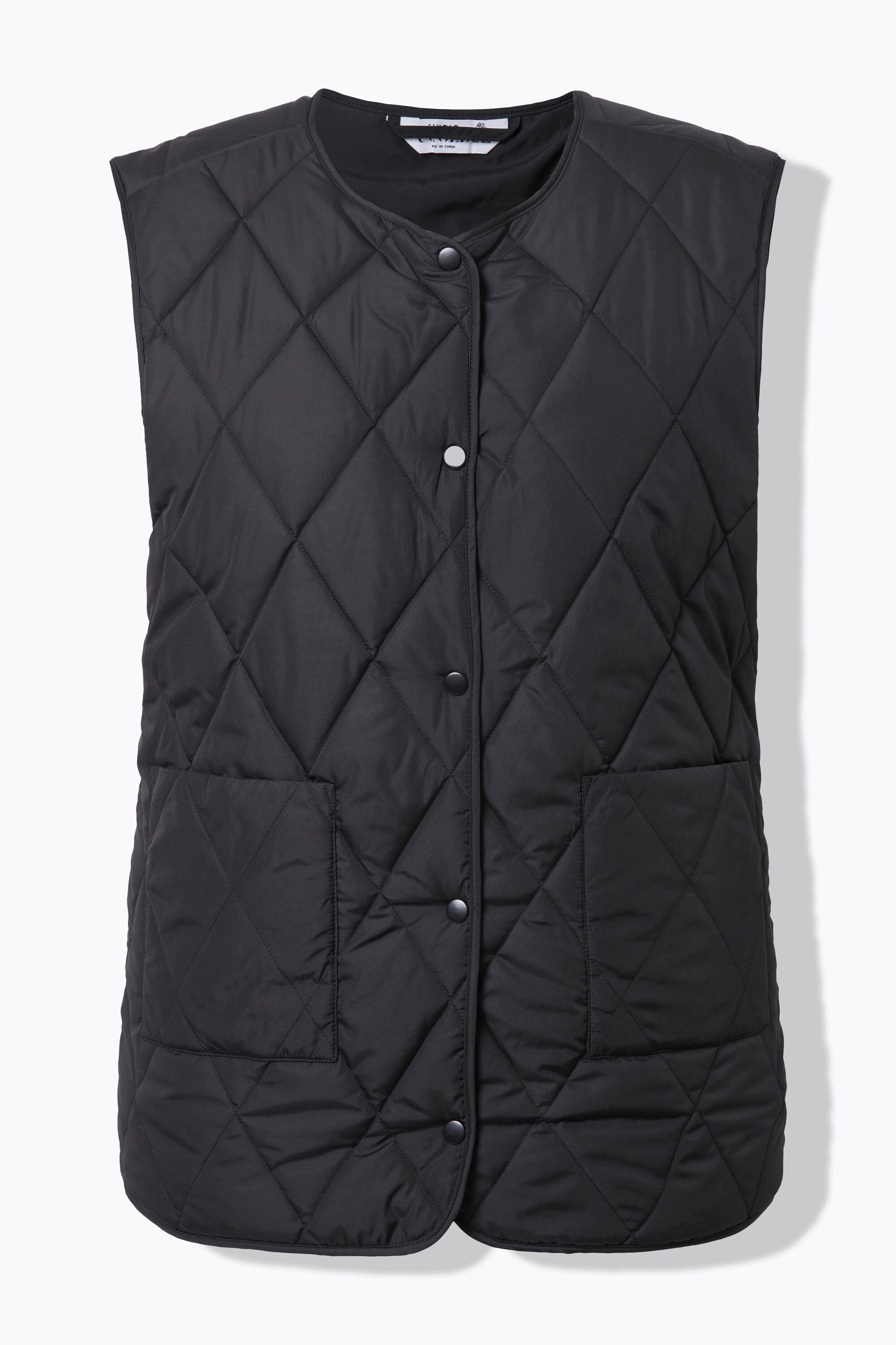 Studio Untold Leichte Steppweste Oversize Shape Druckknöpfe  