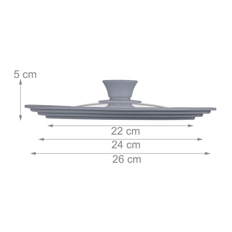 B2X  Universal-Topfdeckel 22-26 cm Silikon 