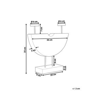 Beliani  Kerzenständer aus Paulownia-Holz Rustikal APANGO 