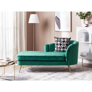 Beliani Chaise longue en Velours Traditionnel ALLIER  