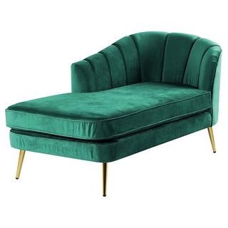 Beliani Chaise longue en Velours Traditionnel ALLIER  