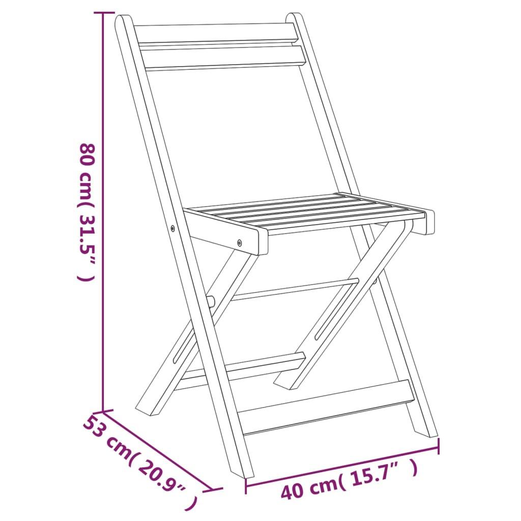 VidaXL Bistro set akazienholz  