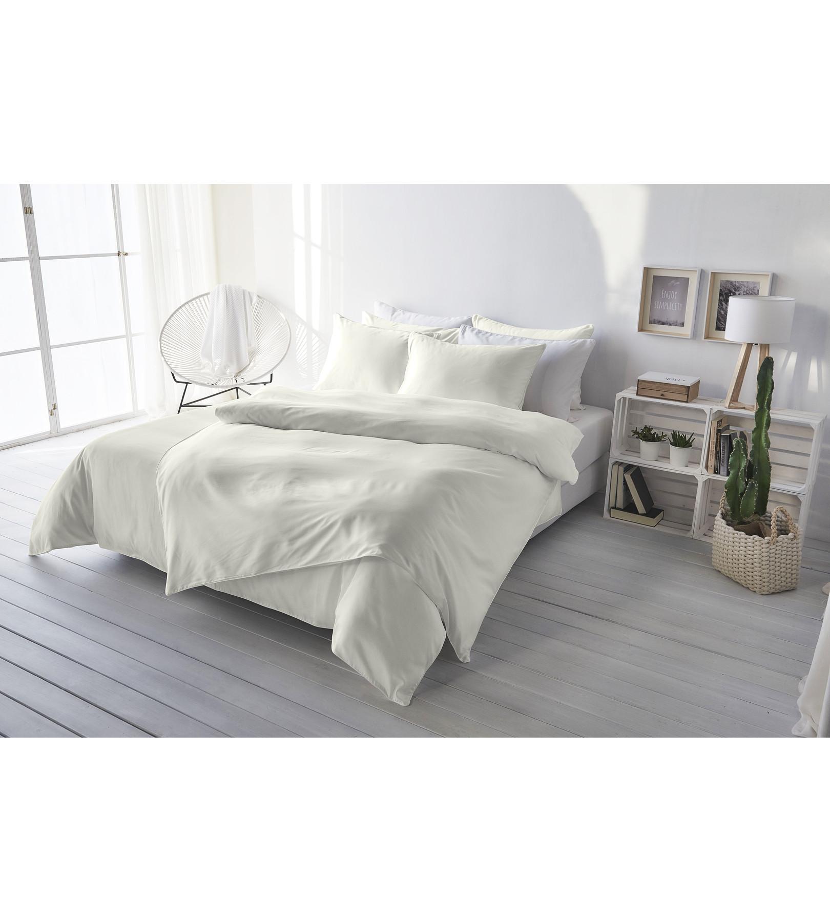 Living Home Uni Satin Taie d'oreiller  