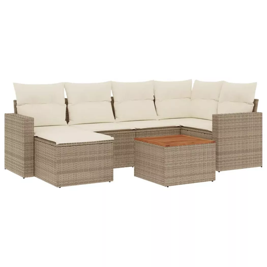 VidaXL - Garten sofagarnitur poly-rattan, One Size, Beige