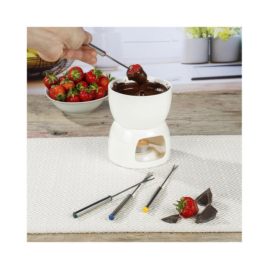 FS-STAR Schokoladen Fondue-Set aus Porzellan  