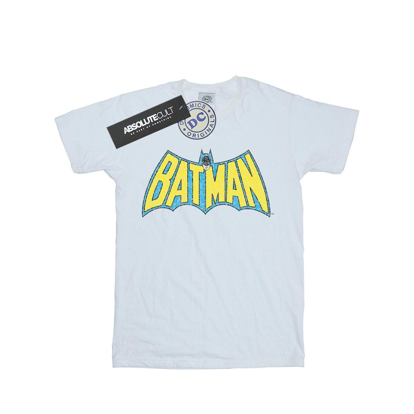 Image of Batman Crackle Logo Tshirt Mädchen Weiss 152-158