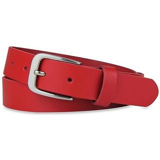 Only-bags.store  Ledergürtel, Gürtel, 3 cm breit, Rot, 110-125 cm 