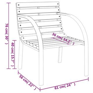 VidaXL Chaise de jardin bois  