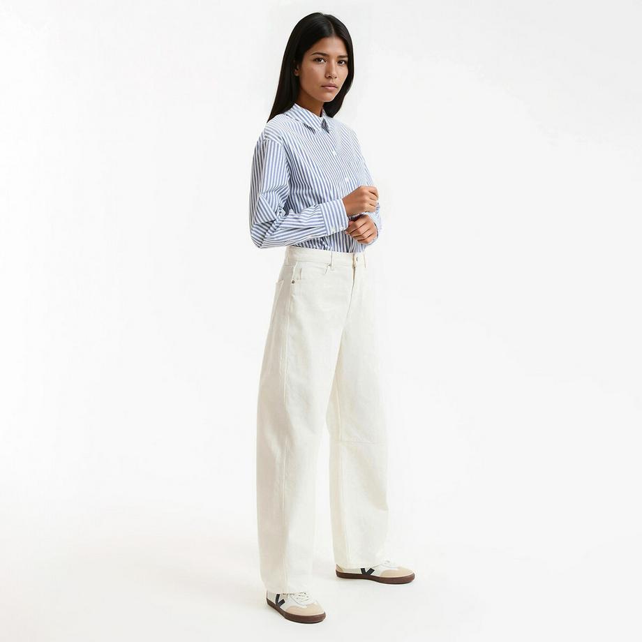 La Redoute Collections Gestreiftes Baumwollhemd  